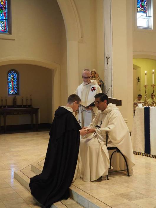 John takes vow of obedience from the Provincial. It expires in two years, thank goodness.