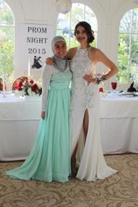 Leila and Claire at the Prom.