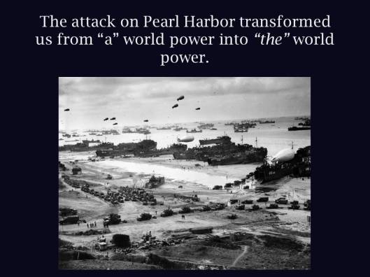 The attack on Pearl Harbor transformed us from
